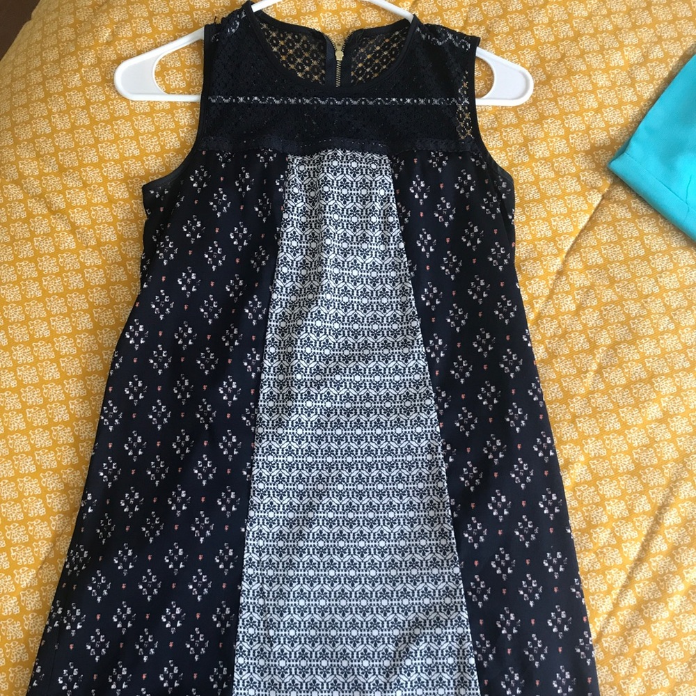 Navy blue patterned dress